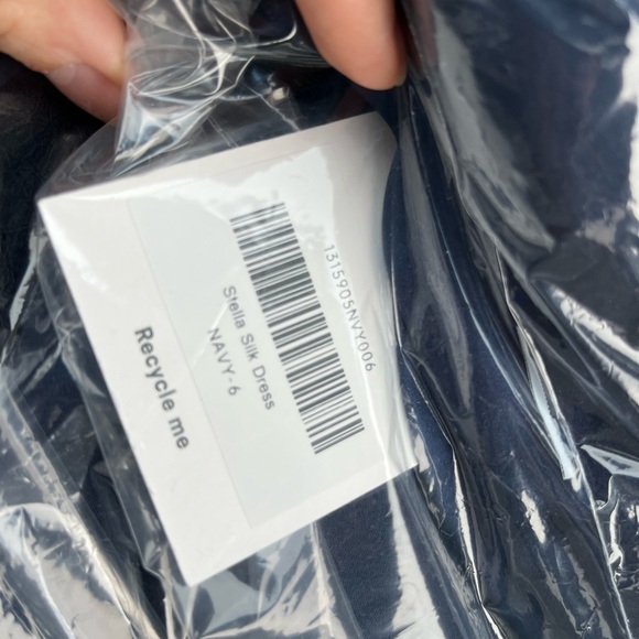 Reformation x Kacey Musgraves Stella Silk dress in Navy. NWT. - Picture 3 of 3